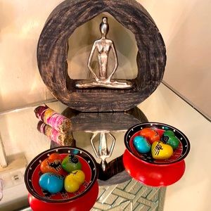 Beautiful animal heart stones & bowls set